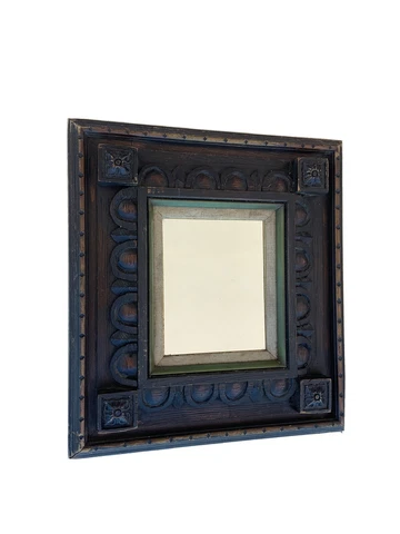 Wooden Hancarved Mirror  Colonial Mexico 🇲🇽21.5@20 In Cover