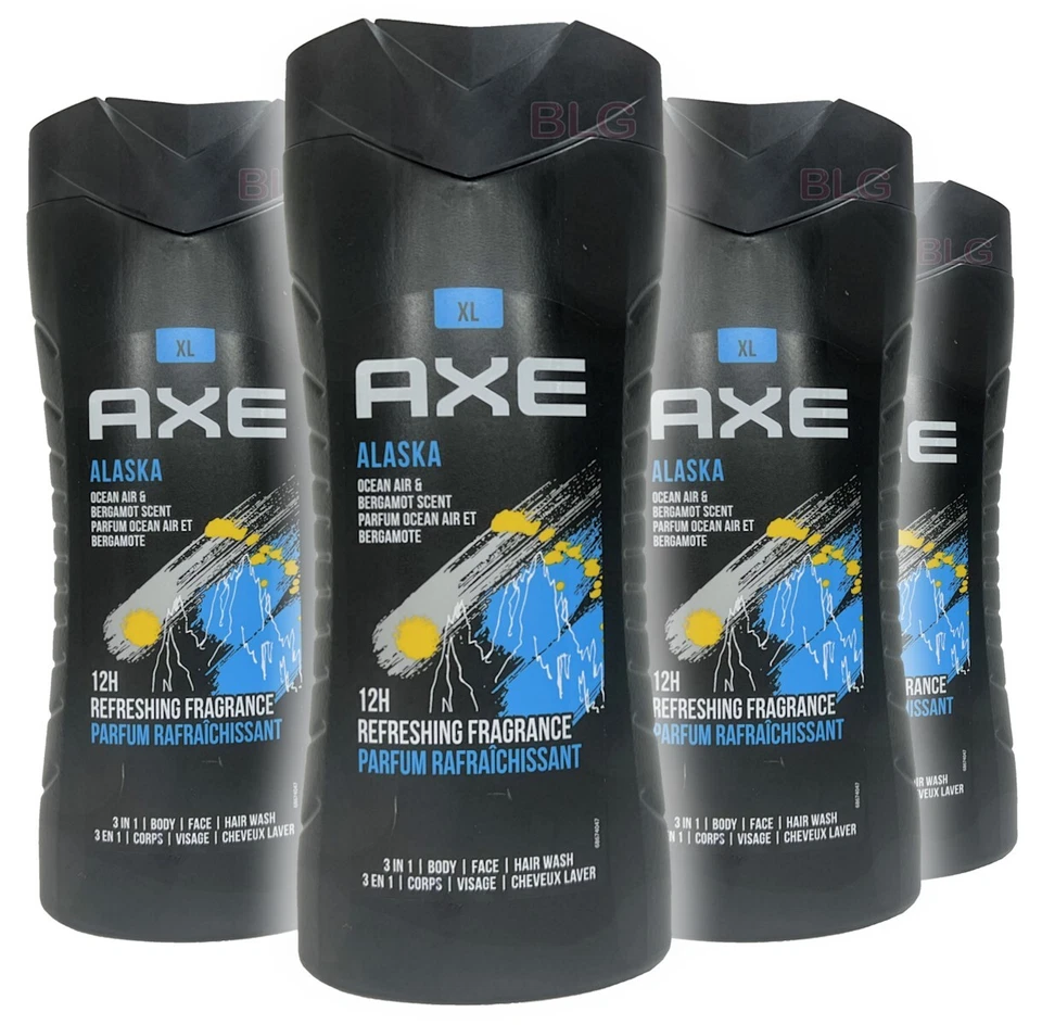 Axe ALASKA Body Wash Dark Chocolate Scent 13.5oz Shower Gel Lotion Body Wash 2Pc