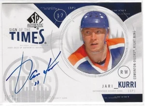 2009-10 SP Auténtico Signo de los Tiempos #STJK Jari Kurri Edmonton Engrasadores - Imagen 1 de 2