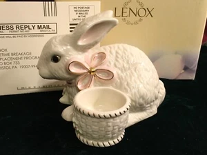 Lenox Occasions Easter Sitting Bunny Rabbit Votive Gold Trim New in Box 1st Q - Picture 1 of 4