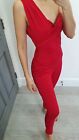 Asos bright red fitted jumpsuit XS UK 4