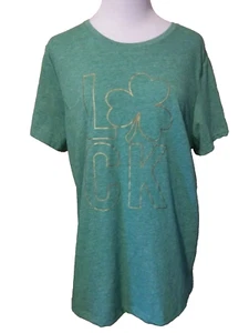 ST. PATRICK'S DAY WOMENS SIZE XL 16-18 (LUCK) GREEN SHORT SLEEVE T-SHIRT - Picture 1 of 4