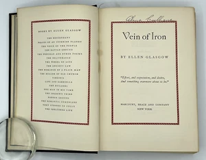 VEIN of IRON Ellen Glasgow 1935 2nd Printing HC Book Virginia Historical Novel - Imagen 1 de 8