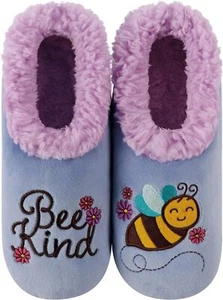 Snoozies Pairable Slipper Socks | House Slippers for Women, Large, Bee Kind - Picture 1 of 6