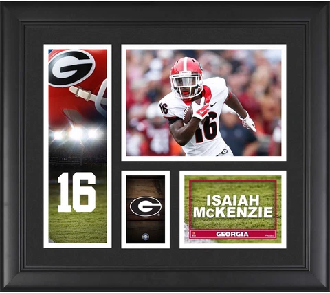 Isaiah McKenzie Bulldogs Framed 15x17 Player Collage - Fanatics Cover