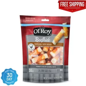 Beefhide Coated Rolls with Chicken for Any Size Dogs, 20.95 oz, 36 Count - Picture 1 of 6