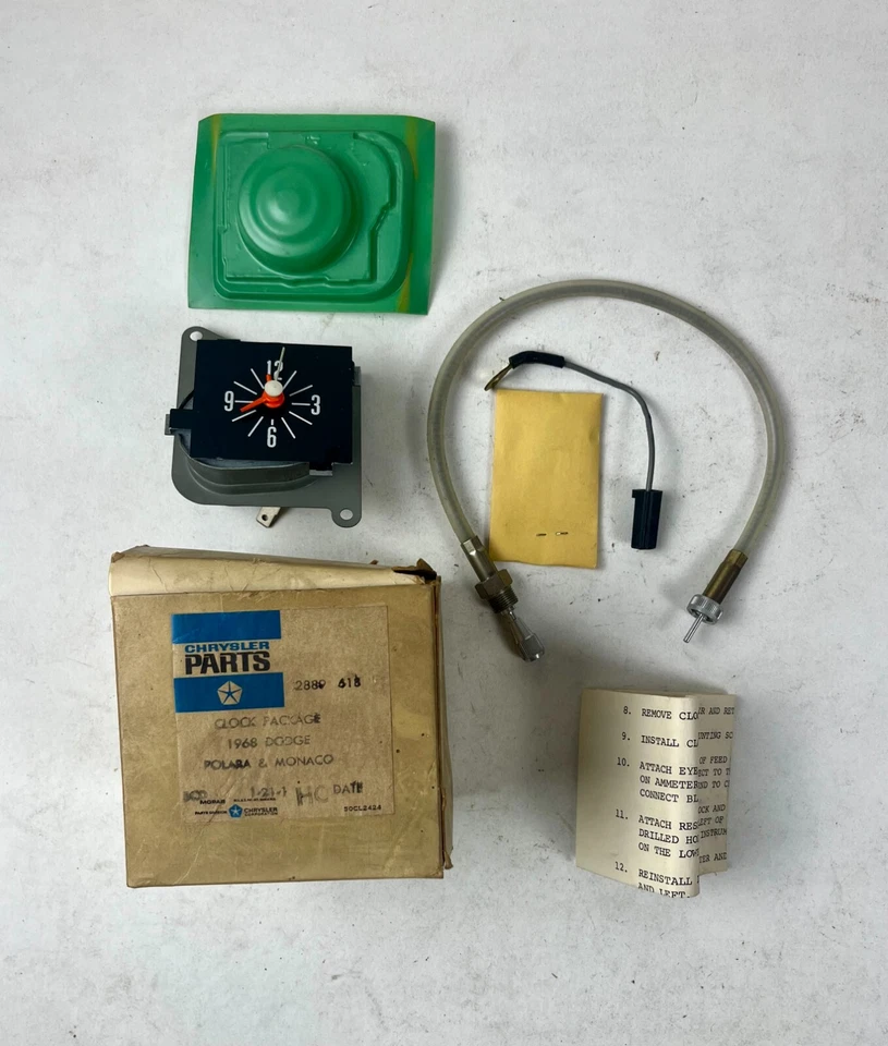 New Old Stock Dash Clock For 1968-9 Dodge C Body Models Mopar #2889618 - Image 1 of 1