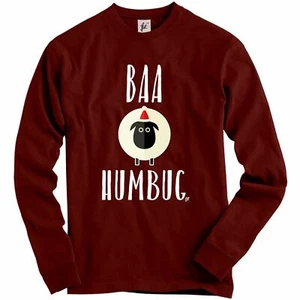 Baa Humbug White Sheep Bah Humbug Adult Christmas Jumper Sweatshirt - Picture 1 of 20