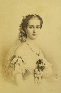 United Kingdom Alexandra Princess of Wales Old CDV photo Desmaisons 1865 - Imagen 1 de 3