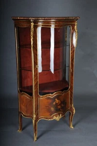 Antique Louis Xv-Vitrine Napoléon III, Paris, Um 1880 - Photo 1 sur 19