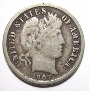 1907 o Barber Dime MOLTO BELLO completo LIBERTY New Orleans come nuovo - Foto 1 di 3