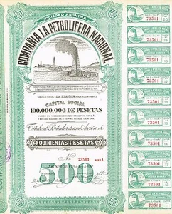 SPAIN NATIONAL OIL COMPANY Aktienzertifikat  - Bild 1 von 1