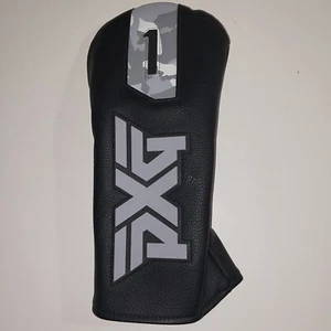 PXG Camo #1 Golf Driver Headcover Faux Leather Quickstick Black &Gray Excellent - Picture 1 of 6