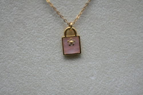 MICHAEL KORS Argento Sterling GP Lucchetto Collana con Ciondolo Chiave A10