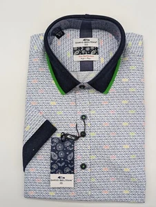 Camicia Dario Beltran maniche corte taglia XXL 45/46 collo polo occhiali MODERN FIT - Foto 1 di 6