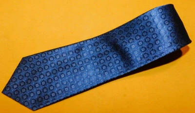 JOHN VARVATOS MADE IN ITALY BLUE/LIGHT BLUE DOTS MOTIF SLIM TIE - DESIGNER TIES. - Image 1 of 4