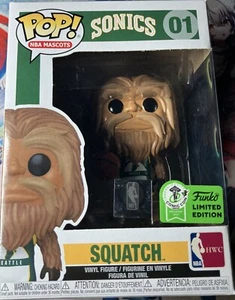 Funko Pop! - NBA Mascots - Seattle Sonics Squatch #01 ECCC 2021 Con Sticker - Picture 1 of 6