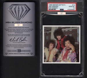 1969 Mister Softee's Pop Parade #19 JIMI HENDRIX PSA GEM MT 10 + MBA SILVER - Picture 1 of 2