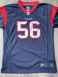 Nike Brian Cushing On Field Houston Texans #56 Blue Jersey Stitched Kids Large