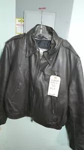 Outdoor Outfits Retired Leather Uniform Jacket SZ 46 Bi-swing arms - Picture 1 of 9
