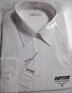 Jupiter Hombre Traje Camisa KW 47 - 3XL Camisa Blanco 70% Algodón Sin Planchas - Imagen 1 de 2
