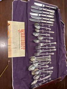 Vintage Rogers DeLuxe Plate Silverware, "Precious" w/ Original Storage Set of 30 - Picture 1 of 4
