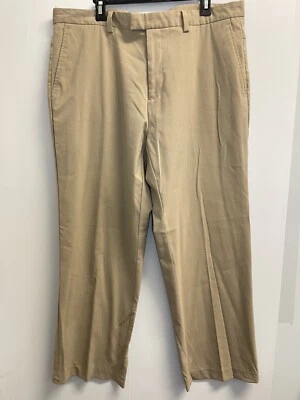 Pantalones de vestir Kenneth Cole para mujer 40/30 pierna ancha frente plano beige Foto 1 de 4