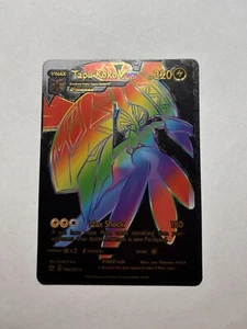 Tapu Koko Vmax Dynamax Textured Black Foil Display Card Rainbow Fan Art 320HP NM - Picture 1 of 2