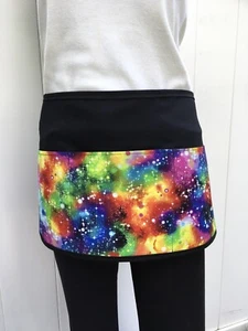 Bright Tie-dye server waitress waist apron 3 pocket restaurant Janets Aprons - Picture 1 of 3