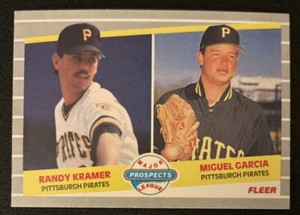1989 Fleer Randy Kramer Miguel Garcia Pirates Prospects Rookie Card (RC) 647 VG - Picture 1 of 2
