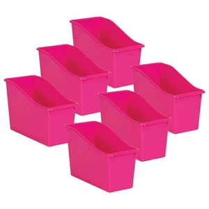 Teacher Created Resources Pink Plastic Book Bin, Pack of 6 - Picture 1 of 2