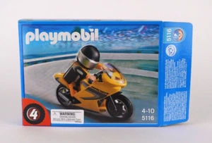 Playmobil 5116 Super Racer Motorcycle with Rider New in Open Box 100% Complete - Picture 1 of 10