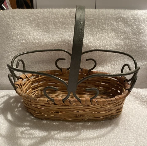 Vintage Wrought Iron Basket Cover