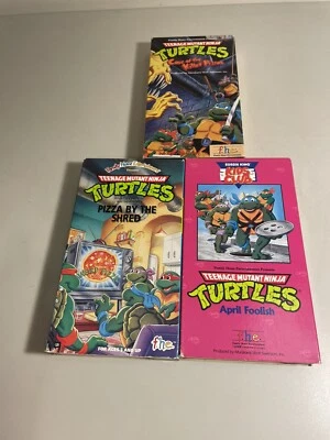 Teenage Mutant Ninja Turtles 1990s Burger King Kids Club VHS LOT 3 TMNT VTG READ - Image 1 of 4