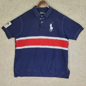 Polo Ralph Lauren Rugby Shirt Men's 3XB Big Blue 1967 Yacht Club Big Pony S/S - Picture 1 of 15