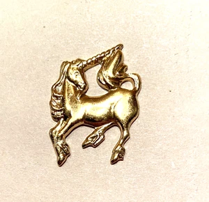 60 Stk. Messingprägung - Einhornform - getaucht, gewannenbettt und lackiert - Bild 1 von 4