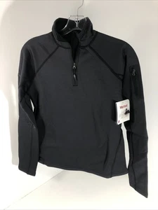 Marmot Damen Stehkragen Stretch Fleece 1/2 Reißverschluss Größe Small schwarz neu mit Etikett - Bild 1 von 7