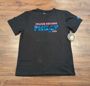 Camisa Negra RARA Dr J. Julius Erving "Philly Est 1976" Sixers 76ers XXL 2XL NUEVA - Imagen 1 de 4
