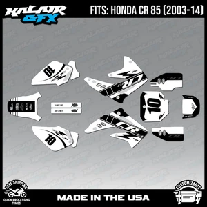Graphics Kit for Honda CR 85 2003-2014 CR85 Speed - White - Picture 1 of 4