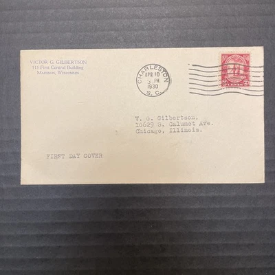 1930 FDC Charleston 250th Anniversary South Carolina SC Chicago Illinois 683 - Image 1 of 3