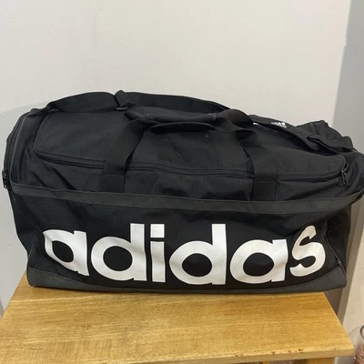 Adidas Essentials Large Holdall Black Gym Travel Training Weekender Bag Mens - Image 1 of 4