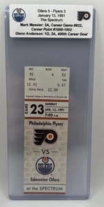HOF Mark Messier 1000th Career Point, 1/13/1991 Ticket Stub, EDM vs PHI - Picture 1 of 3