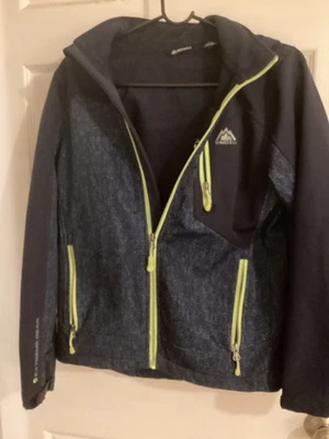 Snozu Water Repellant Jacket with Hood Soft Lining Youth Size Large 14/16 Navy - Image 1 of 4