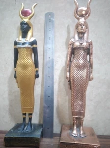 13 Zoll 2er Set ÄGYPTISCHE ANTIKE Göttin Isis der Liebe & Magie trägt... - Picture 1 of 24