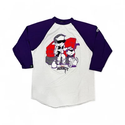 Filthy Dripped Men's Raglan T- shirt Sneaker Addict Baseball Tee Purple White - Image 1 of 4