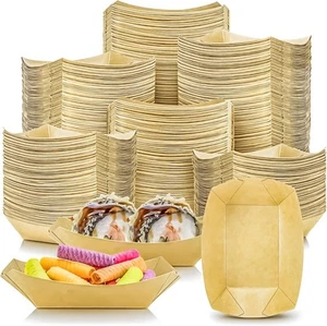 400 Pack 1/4Lb Paper Food Boat Trays Disposable Small Paper Boats Plates Contain - Picture 1 of 7