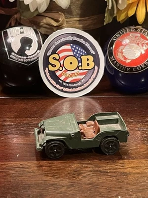 CORGI JUNIORS Whizzwheels Willys 吉普军用 1: 64 绿色压铸二手状况极佳 — 第 1/4 张图片