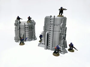 3d Printed Terrain. SciFi Silos/Storage Tanks Great For Tabletop Wargames - Picture 1 of 23