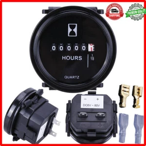 12V 24V Betriebsstundenzähler Stundenzähler Boot Traktor Wohnmobil Bagger Gauge - Bild 1 von 10