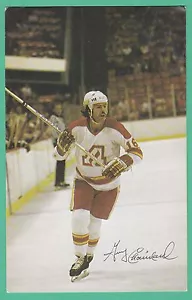 Foto postal original de hockey de los Atlanta Flames Guy Chouinard de la NHL de los años 70 - Imagen 1 de 1
